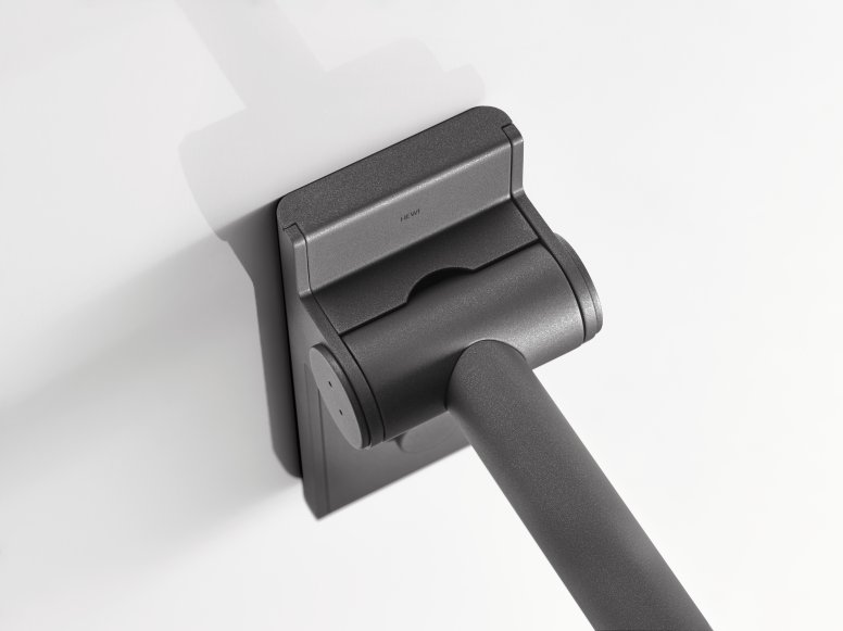 Hinged support rail